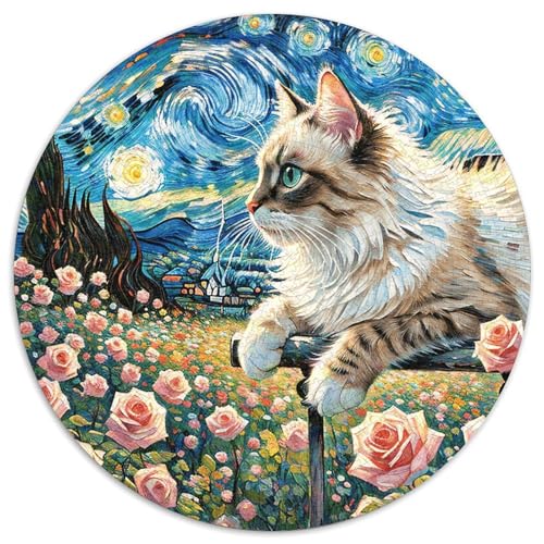 1000 Teile Ragdoll Puzzle Für Jugendliche Und Erwachsene Geduldspiel Ragdoll Rosenfeld Puzzles Aus Karton Wohndekoration Unique Gift 1000pcs (67.5x67.5cm) von WXLWHR