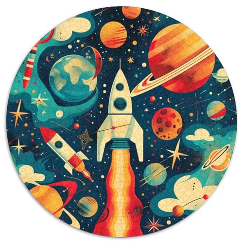 1000 Teile Rakete Puzzle Für Erwachsene Und Kinder aus Karton Pädagogisches Spiel Rakete Planet Puzzle Wohnkultur Einzigartiges Geschenk 1000pcs (67.5x67.5cm) von WXLWHR