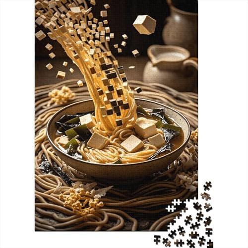 1000 Teile Ramen Puzzle Für Erwachsene Und Kinder Holzpuzzle Geduldspiel Tofu-Ramen Puzzle Wohndekoration Einzigartiges Geschenk 1000pcs (75x50cm) von WXLWHR