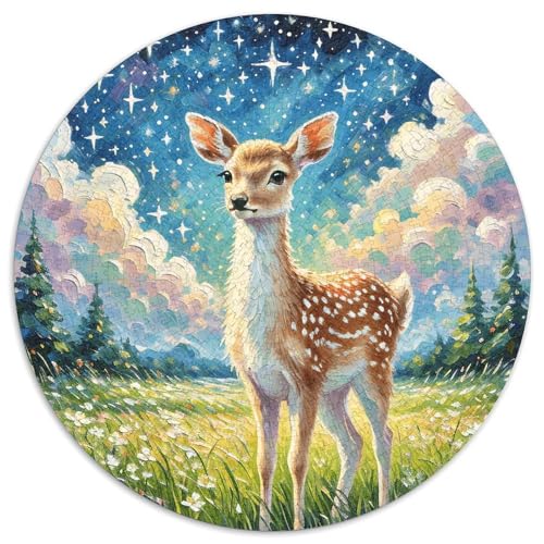 1000 Teile Rehkitz Puzzle Für Jugendliche Und Erwachsene Familien Spiel Rehkitz Gras Nebel Puzzles Aus Karton Wohndekoration Unique Gift 1000pcs (67.5x67.5cm) von WXLWHR
