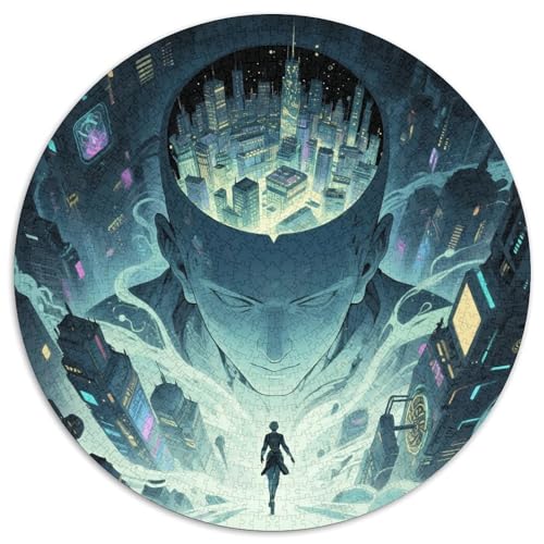 1000 Teile Riese Puzzle Für Erwachsene Und Kinder aus Karton Geduldspiel Riesiger Schädel Stadt Puzzles Wohnkultur Geschenk Für Erwachsene 1000pcs (67.5x67.5cm) von WXLWHR