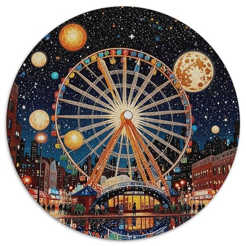 1000 Teile Riesenrad Puzzle Für Erwachsene Und Kinder aus Karton Pädagogisches Spiel Sternenhimmel Planeten Riesenrad Puzzles Dekoration Geschenk 1000pcs (67.5x67.5cm) von WXLWHR
