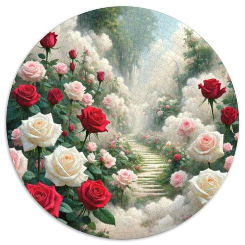 1000 Teile Rose Puzzle Für Erwachsene Und Kinder Schwieriges Spiel Familien Spiel Puzzle Aus Karton Wohndekoration Einzigartiges Geschenk 1000pcs (67.5x67.5cm) von WXLWHR