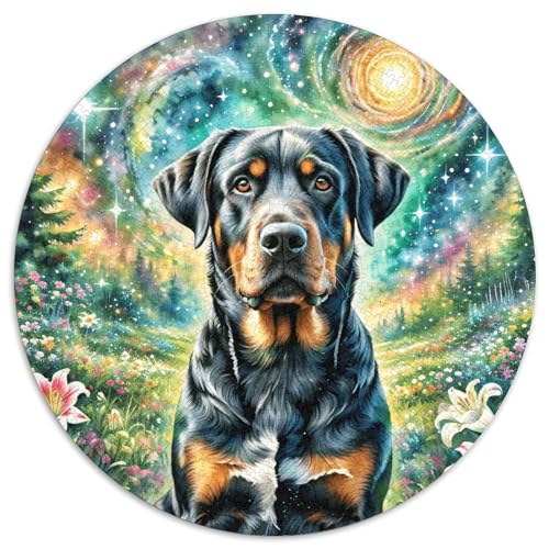 1000 Teile Rottweiler Puzzle Für Erwachsene Und Kinder Puzzlespiel Kreativspiel Rottweiler Traumgarten Puzzles Aus Karton Wohndekoration Geschenk Für Erwachsene 1000pcs (67.5x67.5cm) von WXLWHR