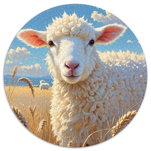 1000 Teile Schaf Puzzle Für Jugendliche Und Erwachsene Geduldspiel Schaf Weizenfeld Puzzles Aus Karton Wohndekoration Geschenk Zum Geburtstag 1000pcs (67.5x67.5cm) von WXLWHR