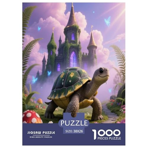 1000 Teile Schildkröte Puzzle – Für Erwachsene, Herausforderndes Denkspiel, Schloss Puzzle, Wohnkultur, Geschenkideen 38x26cm/1000pcs 1000 Teile Schildkröte Puzzle – Für Erwachsene, Herausforderndes Denkspiel, Schloss Puzzle, Wohnkultur, Geschenkideen 38x26cm/1000pcs von WXLWHR