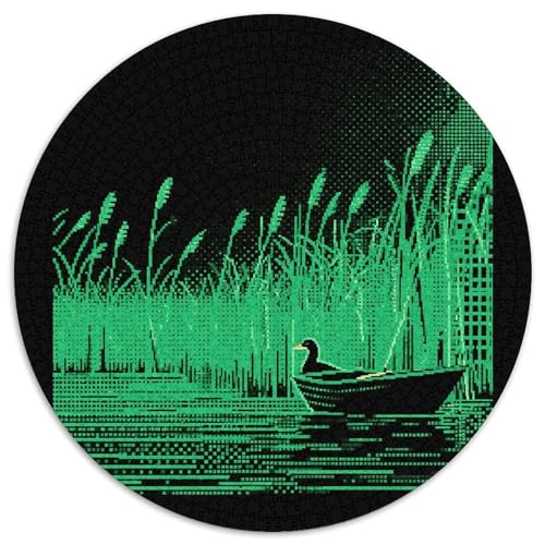 1000 Teile Schilfmarsch Puzzle Für Erwachsene Und Kinder aus Karton Pädagogisches Spiel Fischerboot Schilfmarsch Puzzle Dekoration Geschenkideen 1000pcs (67.5x67.5cm) von WXLWHR