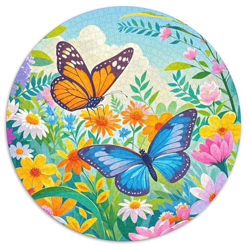 1000 Teile Schmetterling Puzzle Für Erwachsene Und Kinder aus Karton Pädagogisches Spiel Blumen Schmetterling Puzzles Wohnkultur Einzigartiges Geschenk 1000pcs (67.5x67.5cm) von WXLWHR