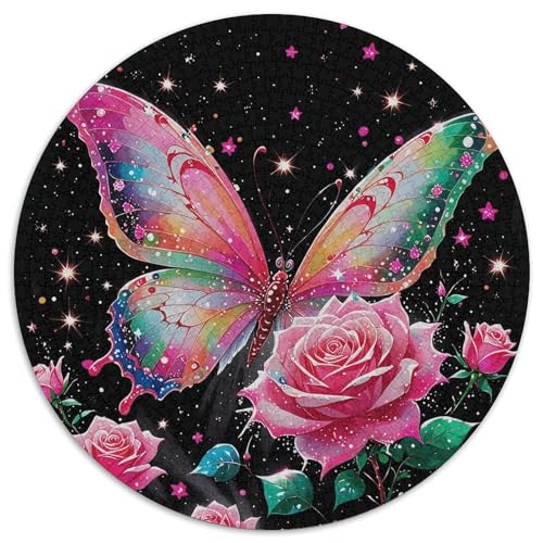 1000 Teile Schmetterling Puzzle Für Erwachsene Und Kinder aus Karton Pädagogisches Spiel Bunter Schmetterling Rose Stars Puzzles Wohnkultur Einzigartiges Geschenk 1000pcs (67.5x67.5cm) von WXLWHR
