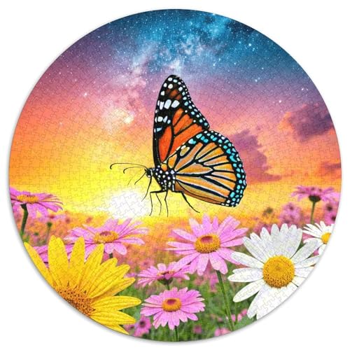 1000 Teile Schmetterling Puzzle Für Jugendliche Und Erwachsene Geschicklichkeitsspiel Schmetterling Blumenmeer Puzzles Aus Karton Wohndekoration Geschenk Zum Geburtstag 1000pcs (67.5x67.5cm) von WXLWHR