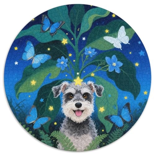 1000 Teile Schnauzer Puzzle – Für Erwachsene, Anspruchsvolles Spiel, Farne Puzzle, Dekoration, Geschenk Für Erwachsene 1000pcs (67.5x67.5cm) von WXLWHR
