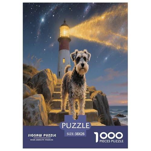 1000 Teile Schnauzer Puzzle – Für Erwachsene, Herausforderndes Denkspiel, Leuchtfeuerstrahl Puzzle, Wohnkultur, Einzigartiges Geschenk 38x26cm/1000pcs 1000 Teile Schnauzer Puzzle – Für Erwachsene, Herausforderndes Denkspiel, Leuchtfeuerstrahl Puzzle, Wohnkultur, Einzigartiges Geschenk 38x26cm/1000pcs von WXLWHR