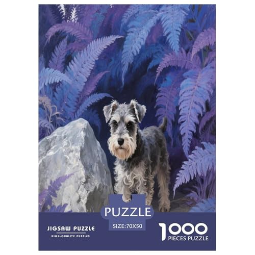 1000 Teile Schnauzer Welpe Puzzle – Für Erwachsene, Herausforderndes Denkspiel, Pflanzen Puzzle, Wohnkultur, Geschenk Für Erwachsene 70x50cm/1000pcs 1000 Teile Schnauzer Welpe Puzzle – Für Erwachsene, Herausforderndes Denkspiel, Pflanzen Puzzle, Wohnkultur, Geschenk Für Erwachsene 70x50cm/1000pcs von WXLWHR