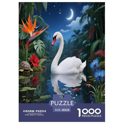 1000 Teile Schwan Puzzle – Für Erwachsene, Herausforderndes Denkspiel, RainWald Lake Puzzles, Dekoration, Geschenk Für Kinder 38x26cm/1000pcs 1000 Teile Schwan Puzzle – Für Erwachsene, Herausforderndes Denkspiel, RainWald Lake Puzzles, Dekoration, Geschenk Für Kinder 38x26cm/1000pcs von WXLWHR