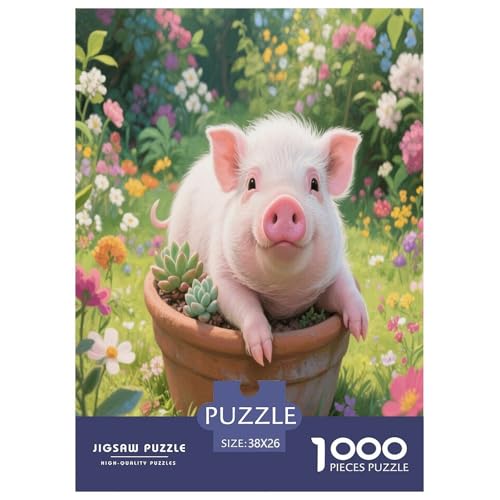 1000 Teile Schwein Puzzle – Für Erwachsene, Herausforderndes Denkspiel, Gartenpflanzen Puzzles, Wohnkultur, Geschenk Zum Geburtstag 38x26cm/1000pcs 1000 Teile Schwein Puzzle – Für Erwachsene, Herausforderndes Denkspiel, Gartenpflanzen Puzzles, Wohnkultur, Geschenk Zum Geburtstag 38x26cm/1000pcs von WXLWHR