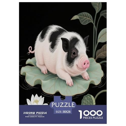1000 Teile Schwein Puzzle – Für Erwachsene, Herausforderndes Denkspiel, Lotus Puzzle, Wohnkultur, Einzigartiges Geschenk 38x26cm/1000pcs 1000 Teile Schwein Puzzle – Für Erwachsene, Herausforderndes Denkspiel, Lotus Puzzle, Wohnkultur, Einzigartiges Geschenk 38x26cm/1000pcs von WXLWHR