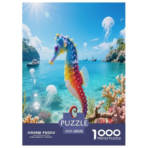 1000 Teile SeaPferd Puzzle – Für Erwachsene, Herausforderndes Denkspiel, Bucht Puzzles, Dekoration, Geschenkideen 38x26cm/1000pcs 1000 Teile SeaPferd Puzzle – Für Erwachsene, Herausforderndes Denkspiel, Bucht Puzzles, Dekoration, Geschenkideen 38x26cm/1000pcs von WXLWHR