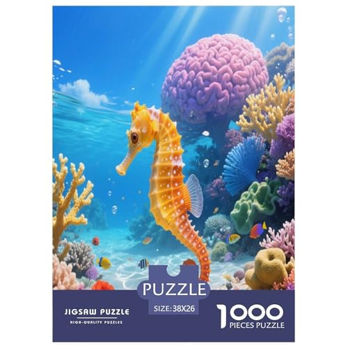 1000 Teile SeaPferd Puzzle – Für Erwachsene, Herausforderndes Denkspiel, Unterwasserkoralle Puzzles, Dekoration, Geschenk Für Erwachsene 38x26cm/1000pcs 1000 Teile SeaPferd Puzzle – Für Erwachsene, Herausforderndes Denkspiel, Unterwasserkoralle Puzzles, Dekoration, Geschenk Für Erwachsene 38x26cm/1000pcs von WXLWHR