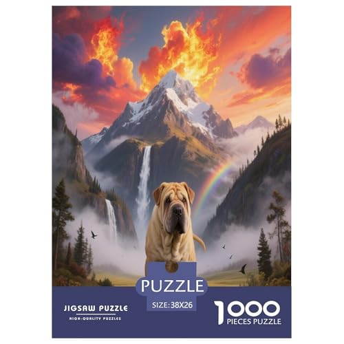 1000 Teile Shar-Pei Puzzle – Für Erwachsene, Familienspaß & Bildung, Hund Tal Puzzle, Wohnkultur, Geschenk Für Kinder 38x26cm/1000pcs 1000 Teile Shar-Pei Puzzle – Für Erwachsene, Familienspaß & Bildung, Hund Tal Puzzle, Wohnkultur, Geschenk Für Kinder 38x26cm/1000pcs von WXLWHR