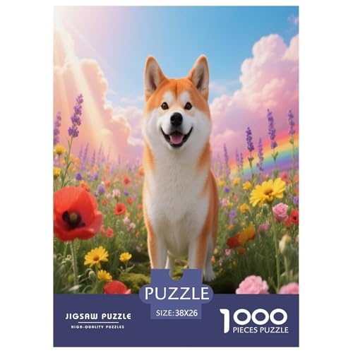 1000 Teile Shiba Inu Puzzle – Für Erwachsene, Familienspaß & Bildung, Blumenmeer Puzzle, Wohnkultur, Geschenkideen 38x26cm/1000pcs 1000 Teile Shiba Inu Puzzle – Für Erwachsene, Familienspaß & Bildung, Blumenmeer Puzzle, Wohnkultur, Geschenkideen 38x26cm/1000pcs von WXLWHR