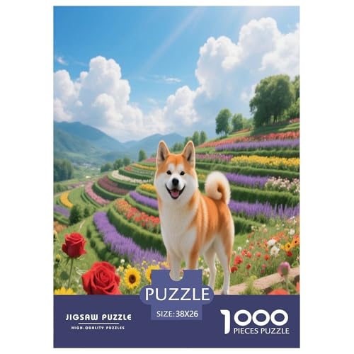 1000 Teile Shiba Inu Puzzle – Für Erwachsene, Familienspaß & Bildung, Blumenmeer Puzzles, Wohnkultur, Geschenk Zum Geburtstag 38x26cm/1000pcs 1000 Teile Shiba Inu Puzzle – Für Erwachsene, Familienspaß & Bildung, Blumenmeer Puzzles, Wohnkultur, Geschenk Zum Geburtstag 38x26cm/1000pcs von WXLWHR