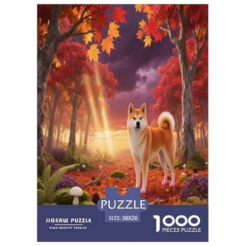 1000 Teile Shiba Inu Puzzle – Für Erwachsene, Herausforderndes Denkspiel, Autumn Wald Puzzles, Wohnkultur, Geschenk Für Erwachsene 38x26cm/1000pcs 1000 Teile Shiba Inu Puzzle – Für Erwachsene, Herausforderndes Denkspiel, Autumn Wald Puzzles, Wohnkultur, Geschenk Für Erwachsene 38x26cm/1000pcs von WXLWHR