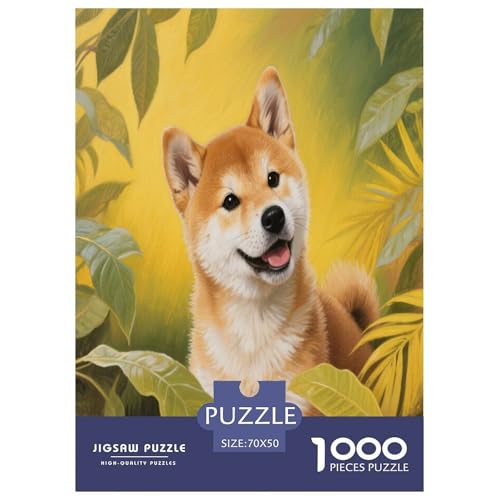 1000 Teile Shiba Inu Welpe Puzzle – Für Erwachsene, Herausforderndes Denkspiel, Pflanzenblätter Puzzle, Wohnkultur, Geschenk Zum Geburtstag 70x50cm/1000pcs 1000 Teile Shiba Inu Welpe Puzzle – Für Erwachsene, Herausforderndes Denkspiel, Pflanzenblätter Puzzle, Wohnkultur, Geschenk Zum Geburtstag 70x50cm/1000pcs von WXLWHR