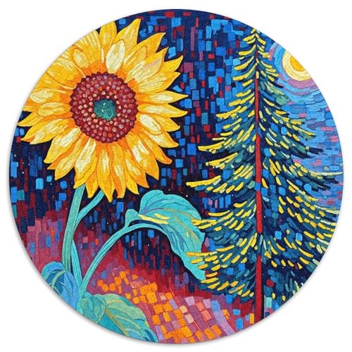 1000 Teile Sonnenblume Puzzle Für Erwachsene Und Kinder aus Karton Pädagogisches Spiel Sonnenblume Baum Puzzle Dekoration Einzigartiges Geschenk 1000pcs (67.5x67.5cm) von WXLWHR