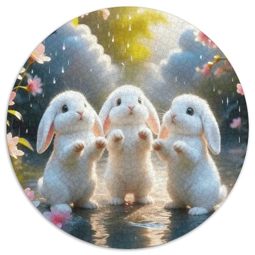 1000 Teile Three Little Weißes Kaninchens Puzzle – Für Erwachsene, Familienspaß & Gemeinsames Spiel, Kirschblüten Puzzle, Wohnkultur, Einzigartiges Geschenk 1000pcs (67.5x67.5cm) von WXLWHR