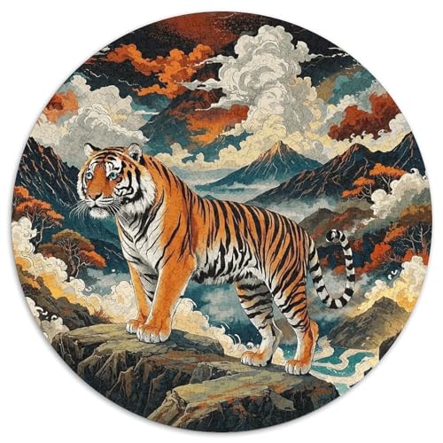 1000 Teile Tiger Puzzle Für Erwachsene Und Kinder aus Karton Geduldspiel Tiger Glückswolken Berge Puzzles Wohnkultur Geschenkideen 1000pcs (67.5x67.5cm) von WXLWHR