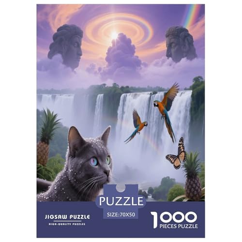 1000 Teile Tonkanese Katze Puzzle – Für Erwachsene, Familienspaß & Lernspielzeug, Katze Wasserfall Puzzles, Wohnkultur, Geschenk Für Erwachsene 70x50cm/1000pcs 1000 Teile Tonkanese Katze Puzzle – Für Erwachsene, Familienspaß & Lernspielzeug, Katze Wasserfall Puzzles, Wohnkultur, Geschenk Für Erwachsene 70x50cm/1000pcs von WXLWHR