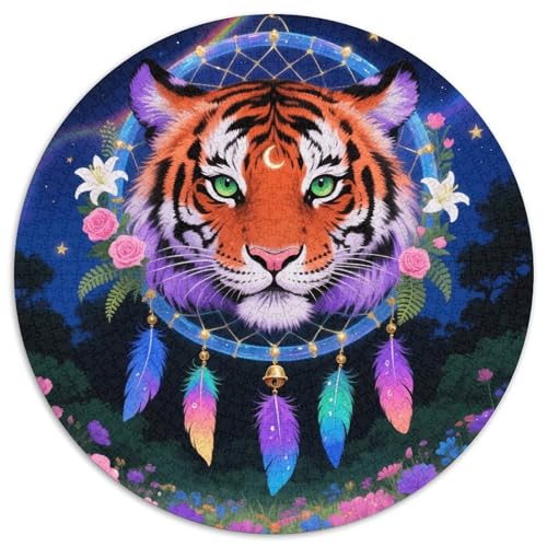 1000 Teile Traumfänger Puzzle – Für Erwachsene, Anspruchsvolles Spiel, Tiger Puzzle, Dekoration, Einzigartiges Geschenk 1000pcs (67.5x67.5cm) von WXLWHR