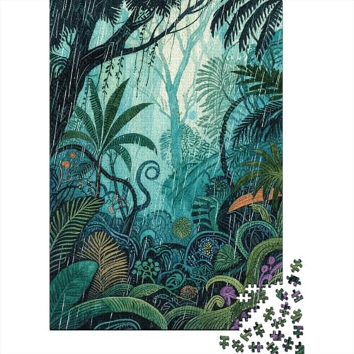 1000 Teile Wald Puzzle Für Erwachsene Und Kinder Holzpuzzle Geduldspiel Exotischer-Regenwald Puzzles Wohndekoration Geschenk Für Erwachsene 1000pcs (75x50cm) von WXLWHR