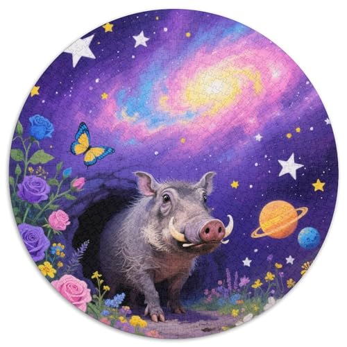 1000 Teile Warzenschwein Puzzle – Für Erwachsene, Anspruchsvolles Spiel, Sternenblüten Puzzle, Dekoration, Geschenkideen 1000pcs (67.5x67.5cm) von WXLWHR