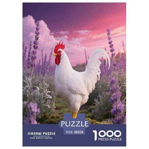 1000 Teile Weißes Huhn Puzzle – Für Erwachsene, Herausforderndes Denkspiel, Lavendel Garten Puzzles, Dekoration, Geschenk Zum Geburtstag 38x26cm/1000pcs 1000 Teile Weißes Huhn Puzzle – Für Erwachsene, Herausforderndes Denkspiel, Lavendel Garten Puzzles, Dekoration, Geschenk Zum Geburtstag 38x26cm/1000pcs von WXLWHR
