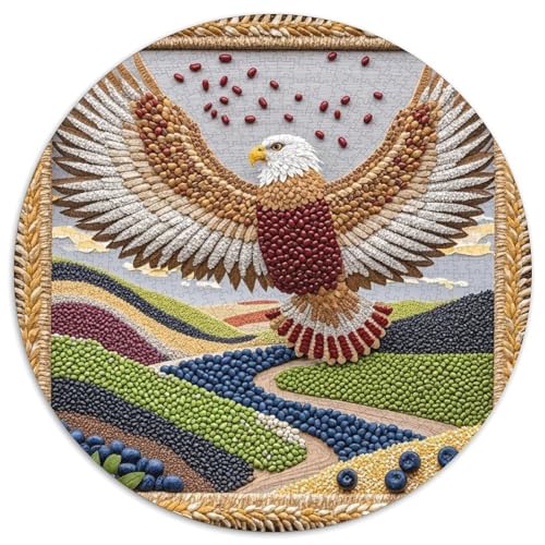 1000 Teile Weißkopfseeadler Puzzle Für Erwachsene Und Kinder aus Karton Geduldspiel Bald Adler Getreide Collage Puzzles Wohnkultur Geschenk Für Erwachsene 1000pcs (67.5x67.5cm) von WXLWHR