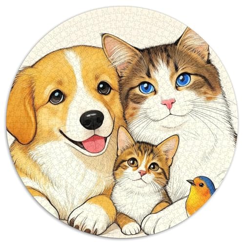 1000 Teile Welpe Puzzle – Für Erwachsene, Familienspaß & Gemeinsames Spiel, Kätzchen Puzzles, Dekoration, Geschenkideen 1000pcs (67.5x67.5cm) von WXLWHR