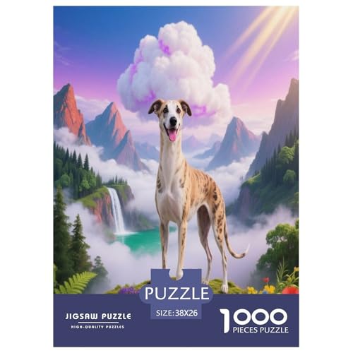 1000 Teile Whippet Puzzle – Für Erwachsene, Familienspaß & Bildung, Hund Wolkenmeer Puzzle, Wohnkultur, Geschenk Zum Geburtstag 38x26cm/1000pcs 1000 Teile Whippet Puzzle – Für Erwachsene, Familienspaß & Bildung, Hund Wolkenmeer Puzzle, Wohnkultur, Geschenk Zum Geburtstag 38x26cm/1000pcs von WXLWHR