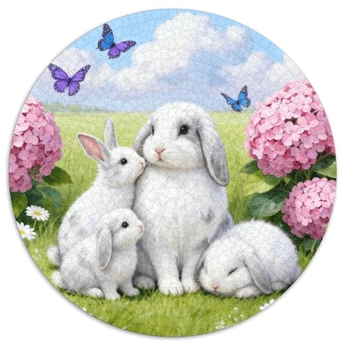 1000 Teile Widderkaninchen Puzzle – Für Erwachsene, Familienspaß & Gemeinsames Spiel, Blumenwiese Puzzle, Dekoration, Einzigartiges Geschenk 1000pcs (67.5x67.5cm) von WXLWHR
