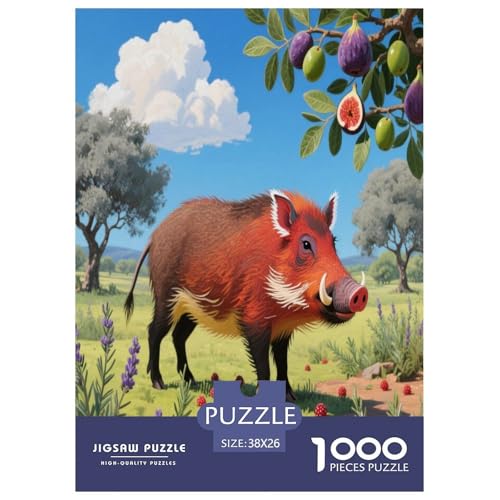 1000 Teile Wildschwein Puzzle – Für Erwachsene, Herausforderndes Denkspiel, Obstgarten Puzzles, Wohnkultur, Geschenk Für Erwachsene 38x26cm/1000pcs 1000 Teile Wildschwein Puzzle – Für Erwachsene, Herausforderndes Denkspiel, Obstgarten Puzzles, Wohnkultur, Geschenk Für Erwachsene 38x26cm/1000pcs von WXLWHR