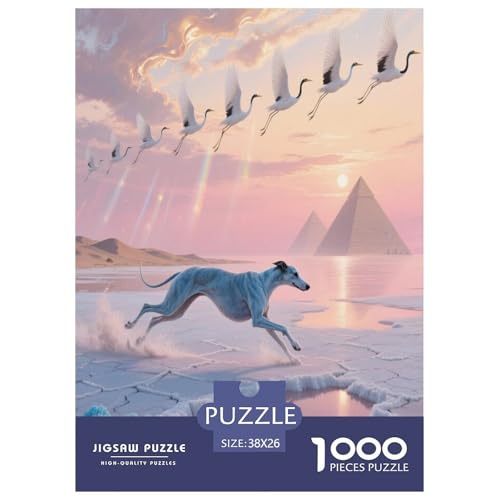 1000 Teile Windhund Puzzle – Für Erwachsene, Familienspaß & Lernspielzeug, Hund Kranich Puzzles, Wohnkultur, Einzigartiges Geschenk 38x26cm/1000pcs 1000 Teile Windhund Puzzle – Für Erwachsene, Familienspaß & Lernspielzeug, Hund Kranich Puzzles, Wohnkultur, Einzigartiges Geschenk 38x26cm/1000pcs von WXLWHR