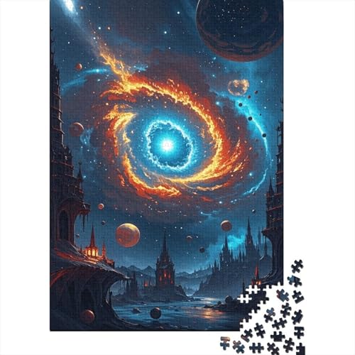 1000 Teile Wirbel Puzzle Für Erwachsene Und Kinder Holzpuzzle Pädagogisches Spiel Interstellare-Wirbel Puzzles Wohndekoration Geschenkideen 1000pcs (75x50cm) von WXLWHR