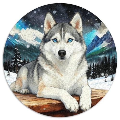 1000 Teile Wolf Puzzle – Für Erwachsene, Familienspaß & Gemeinsames Spiel, Verschneite Berge Puzzles, Dekoration, Geschenkideen 1000pcs (67.5x67.5cm) von WXLWHR