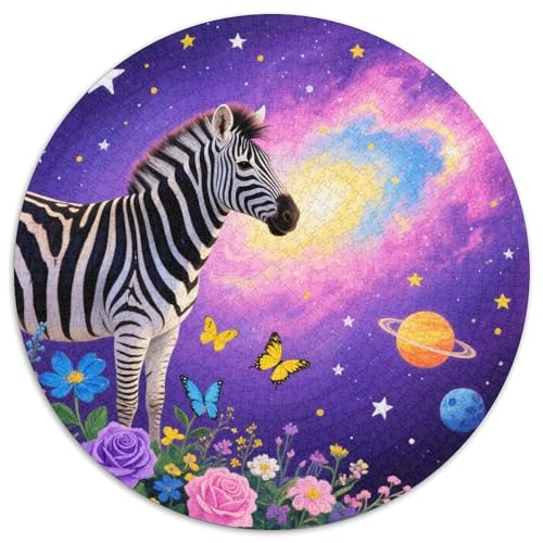 1000 Teile Zebra Puzzle – Für Erwachsene, Anspruchsvolles Spiel, Nebelblumen Puzzle, Wohnkultur, Geschenkideen 1000pcs (67.5x67.5cm) von WXLWHR