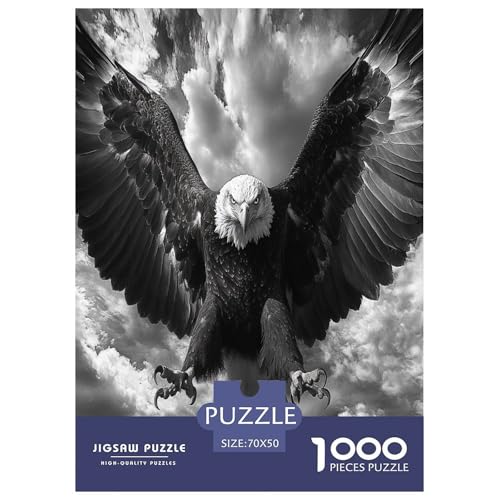 Adler Puzzles 1000 Teile Schwer Puzzle Spielzeug Lernspiel Impossible Herausforderungsspielzeug Für Erwachsene Und Kinder Ab 14 Jahren 70x50cm/1000pcs von WXLWHR