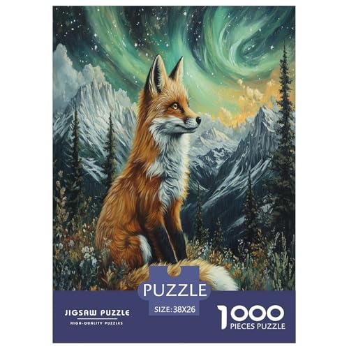 Fox Puzzle 1000-teilige Schwer Puzzle Spielzeug Pädagogisches Spiel Impossible Herausforderungsspielzeug Für Erwachsene Und Kinder in Bewährter 38x26cm/1000pcs von WXLWHR