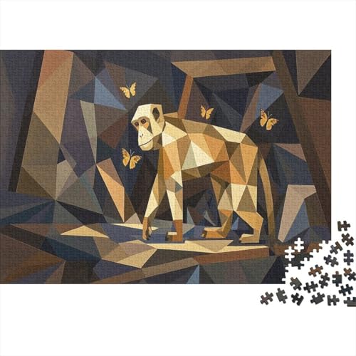 Puzzle 1000 Teile AFFE aus Bausteinen Holzspielzeug Für Erwachsene & Kinder, Klassische Puzzles, Schwer, Moderne Wohnkultur, Geschenkideen 1000pcs (75x50cm) von WXLWHR