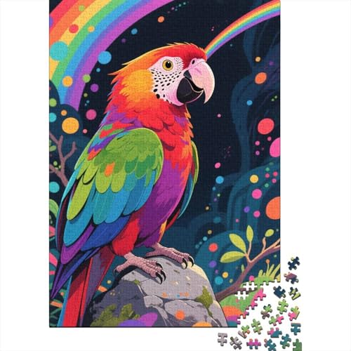 Puzzle 1000 Teile Bunter Papagei Holzspielzeug Für Erwachsene & Kinder, Klassische Puzzles, Schwer, Home Dekoration, Geschenkideen 1000pcs (75x50cm) von WXLWHR
