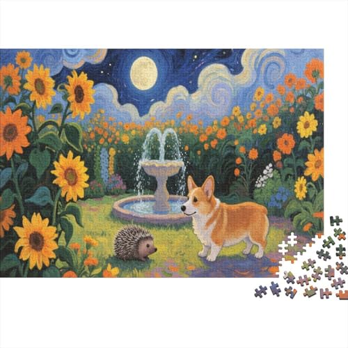 Puzzle 1000 Teile Corki-Igelbrunnen Holzspielzeug Für Erwachsene & Kinder, Klassische Puzzles, Schwer, Wohnkultur, Geschenk 1000pcs (75x50cm) von WXLWHR