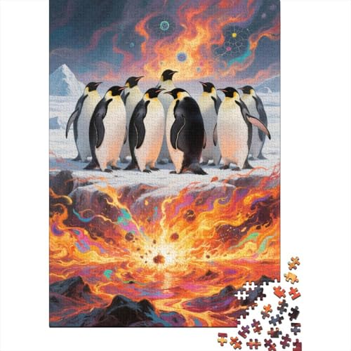 Puzzle 1000 Teile Eine Gruppe Pinguine Magma Holzspielzeug Für Erwachsene & Kinder, Klassische Puzzles, Lernspiel, Wohnkultur, Geschenk 1000pcs (75x50cm) von WXLWHR